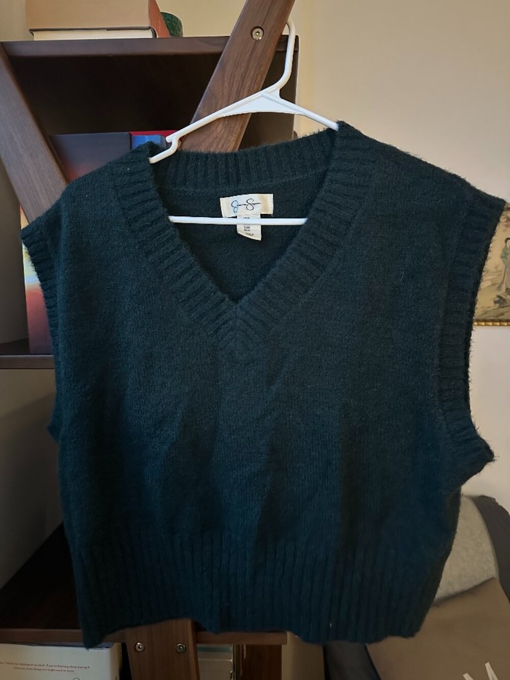 Cozy Jessica Simpson Forest Green Sweater Vest